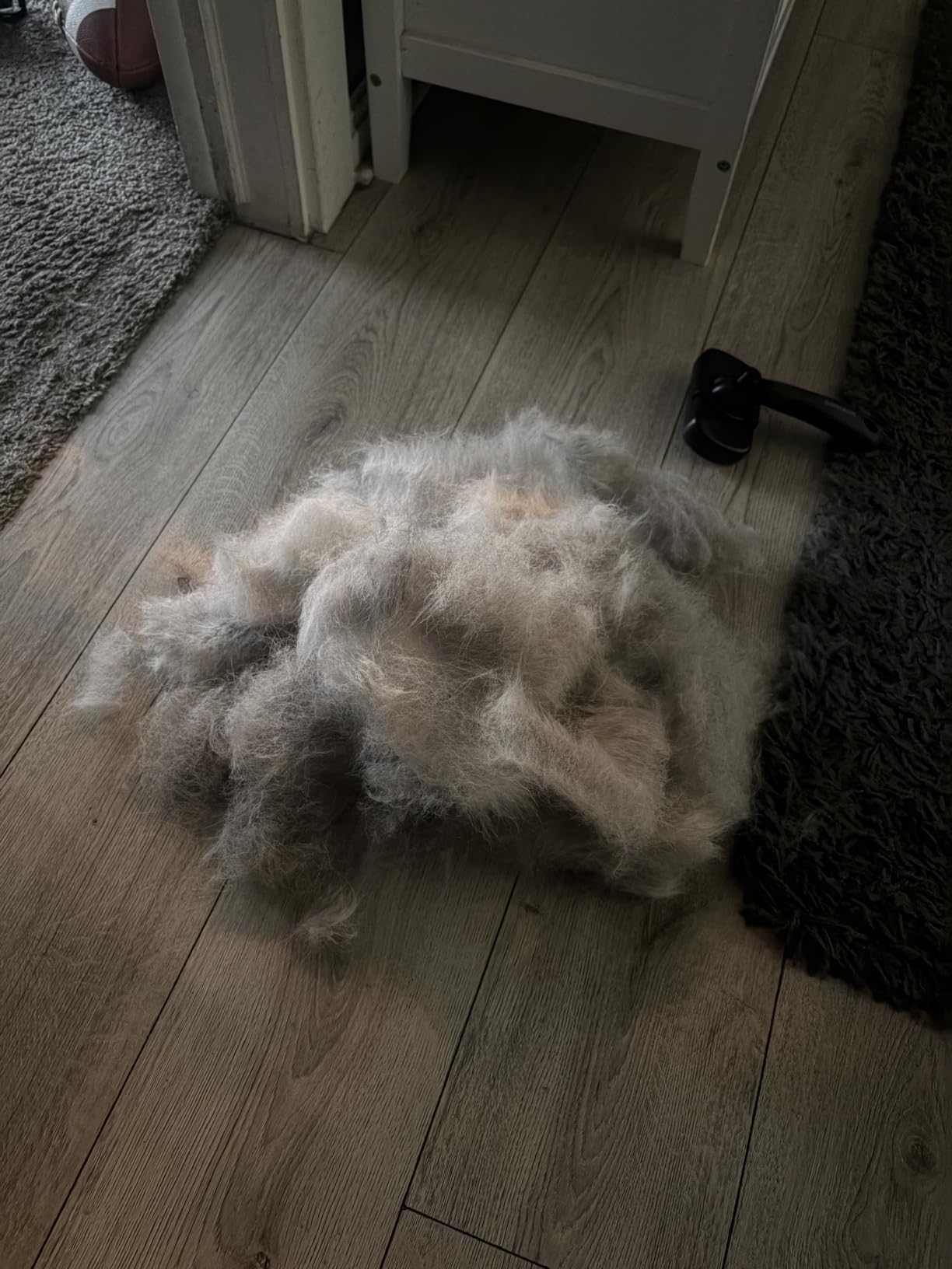 Swihauk Self Cleaning Slicker Brush - Skin Friendly Deshedding Grooming Tool for Dogs & Cats, Suitable for Shedding & Haired Pets, with Pet Supplies Accessories, Blue customer photo 1
