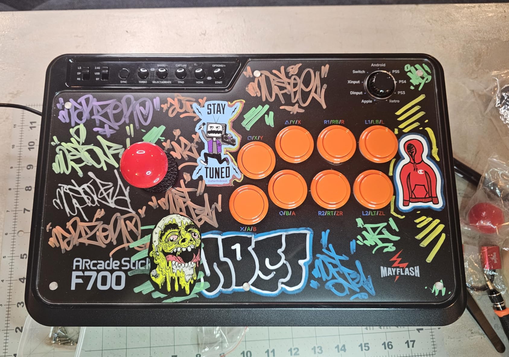 MAYFLASH Arcade Stick F700 for PS5, PS4, Switch, Switch 2, Windows, Apple, Android and more. Fight Stick Support Wireless Bluetooth, 2.4G Receiver and Wired Connection customer photo 2
