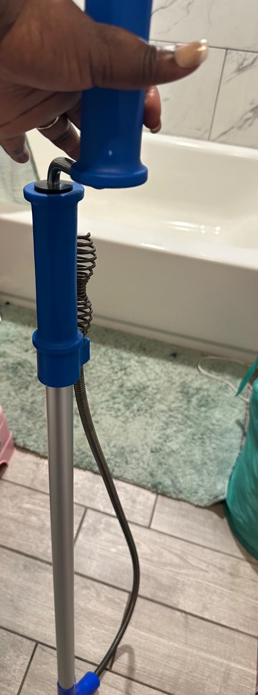 Meisterfaktur toilet snake [6 feet] - toilet auger for heavy toilet blockages - No damage thanks to silicone protection - the closet auger for real DIYs! (6 FEET) customer photo 2