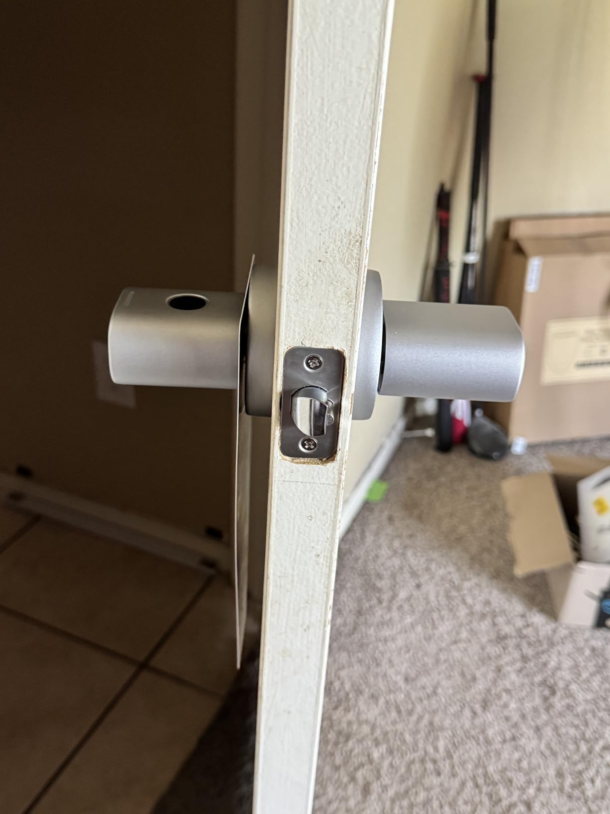 ThorBolt MD1 Fingerprint Door Knob Lock with Keypad, Black customer photo 1
