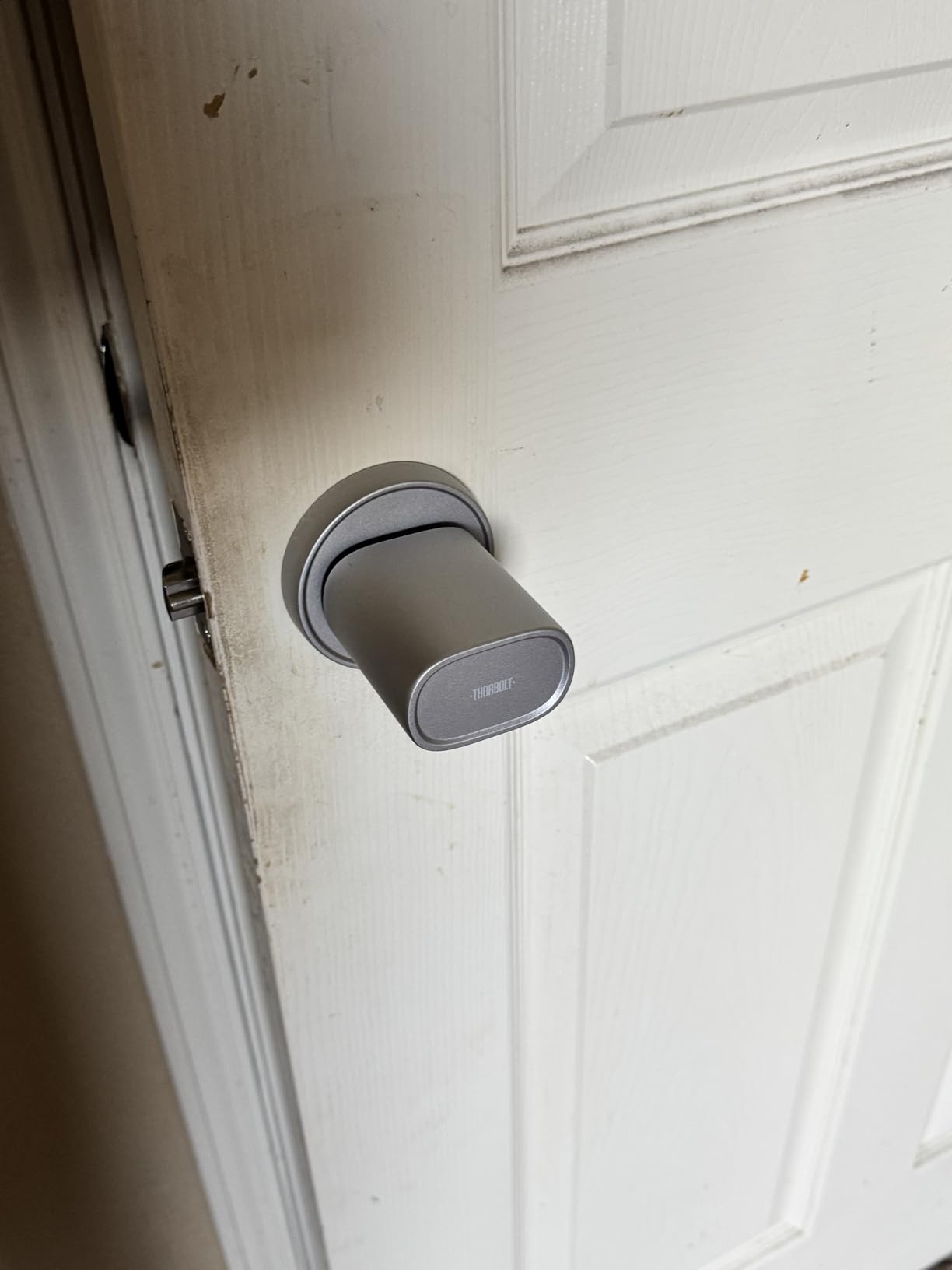 ThorBolt MD1 Fingerprint Door Knob Lock with Keypad, Black customer photo 2