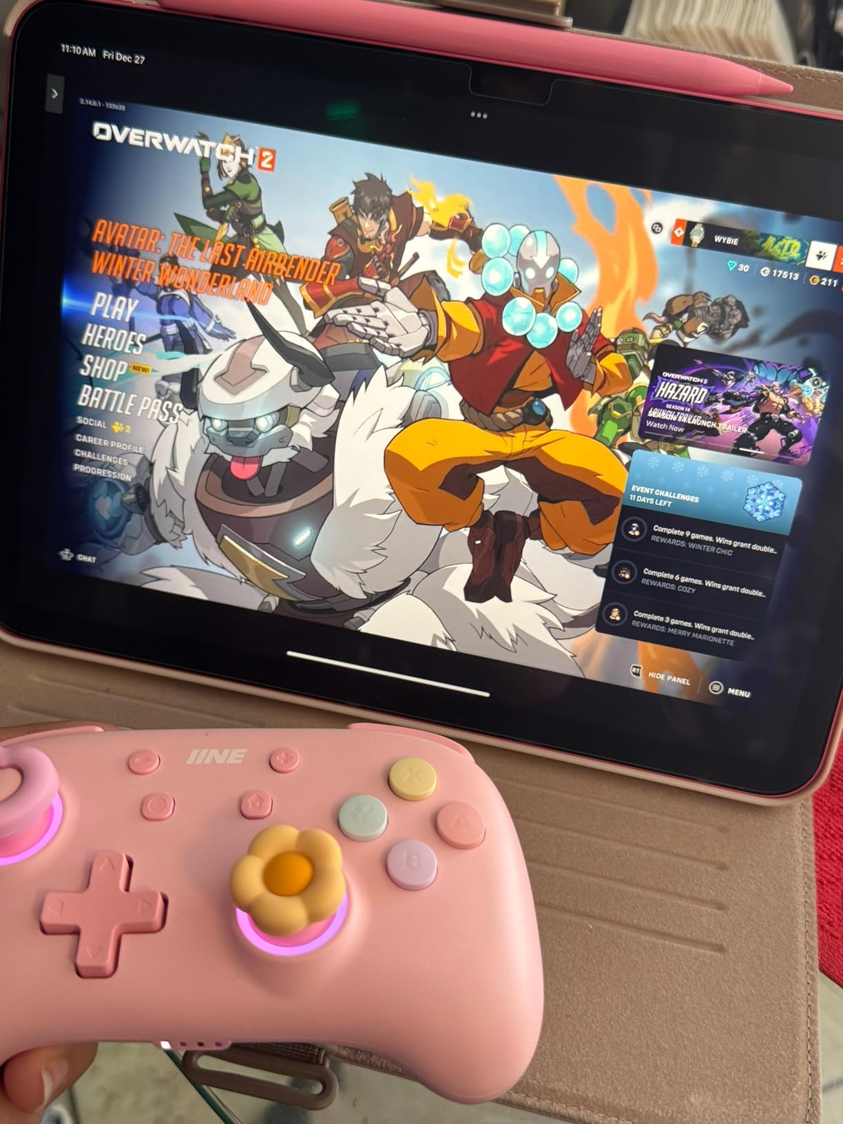 IINE Wireless Controller for Switch/PC/Android/IOS, Cute Gamepad with RGB Lights, Mini Pro Controller with Turbo/Macro/NFC Amiibo/Motion Sensor/Wake-Up/Rumble (Pink) customer photo 1