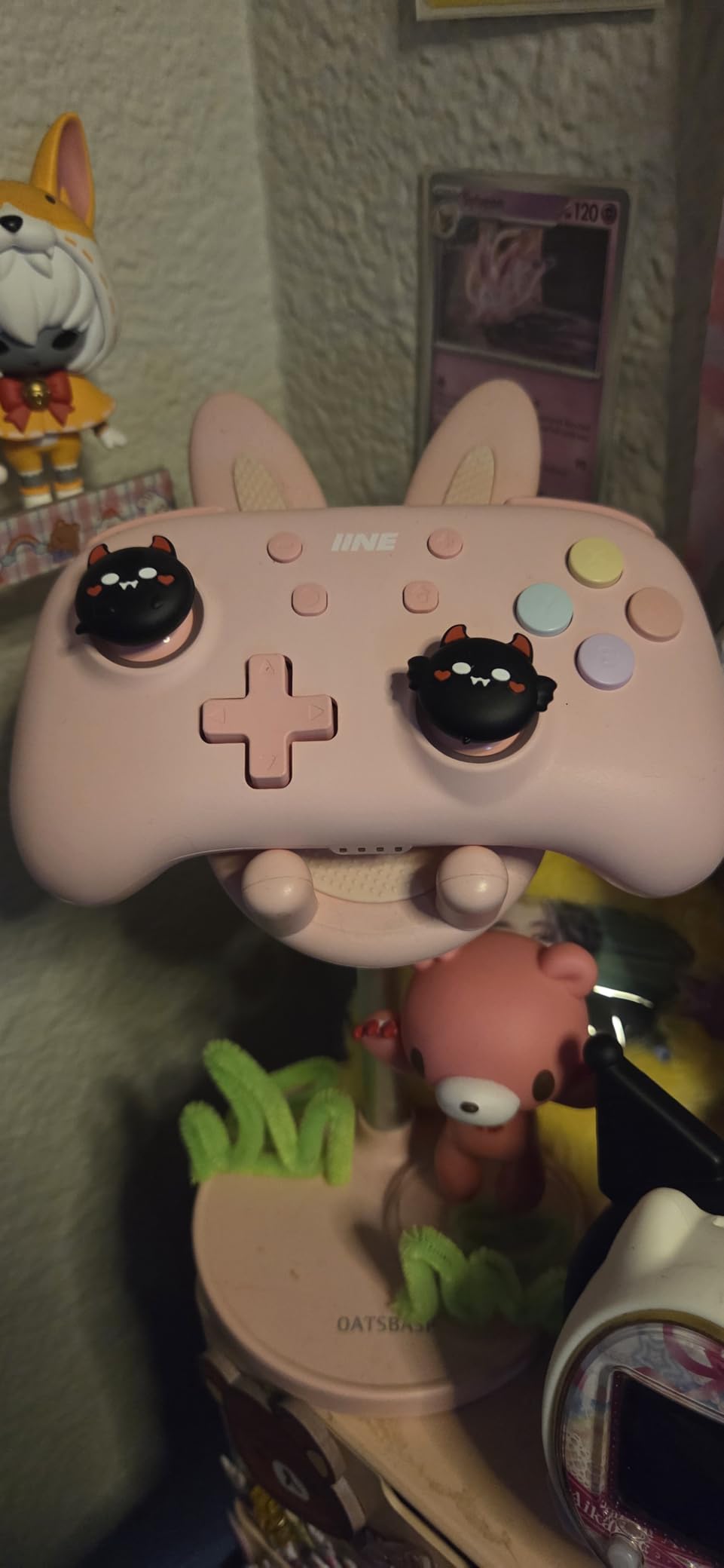 IINE Wireless Controller for Switch/PC/Android/IOS, Cute Gamepad with RGB Lights, Mini Pro Controller with Turbo/Macro/NFC Amiibo/Motion Sensor/Wake-Up/Rumble (Pink) customer photo 2