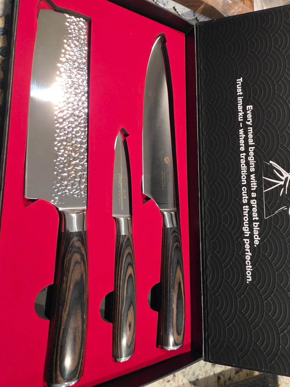imarku Nakiri Knife 7 Inch, Japanese High Carbon Stainless Steel Chopper customer photo 1