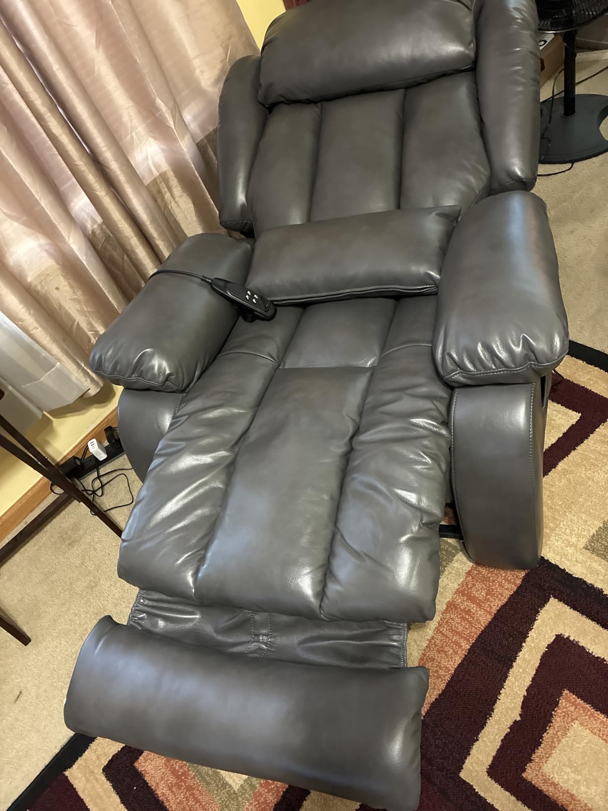 Infinite Position Lay Flat Power Lift Recliner Chair for Elderly, Brown customer photo 2