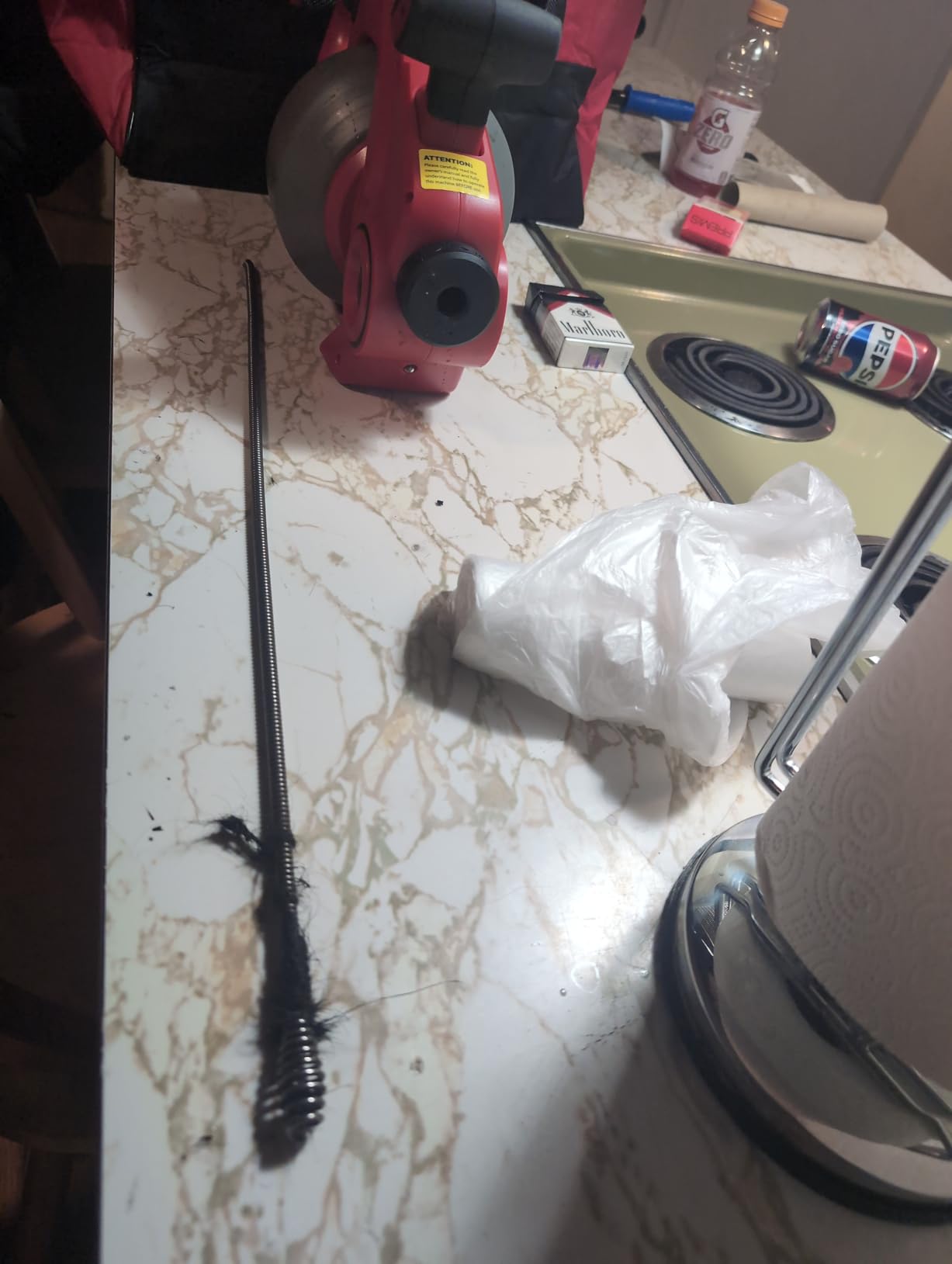 POPULO 25Ft Cordless Electric Toilet Drain Snake Auger For Toilet & drain customer photo 1