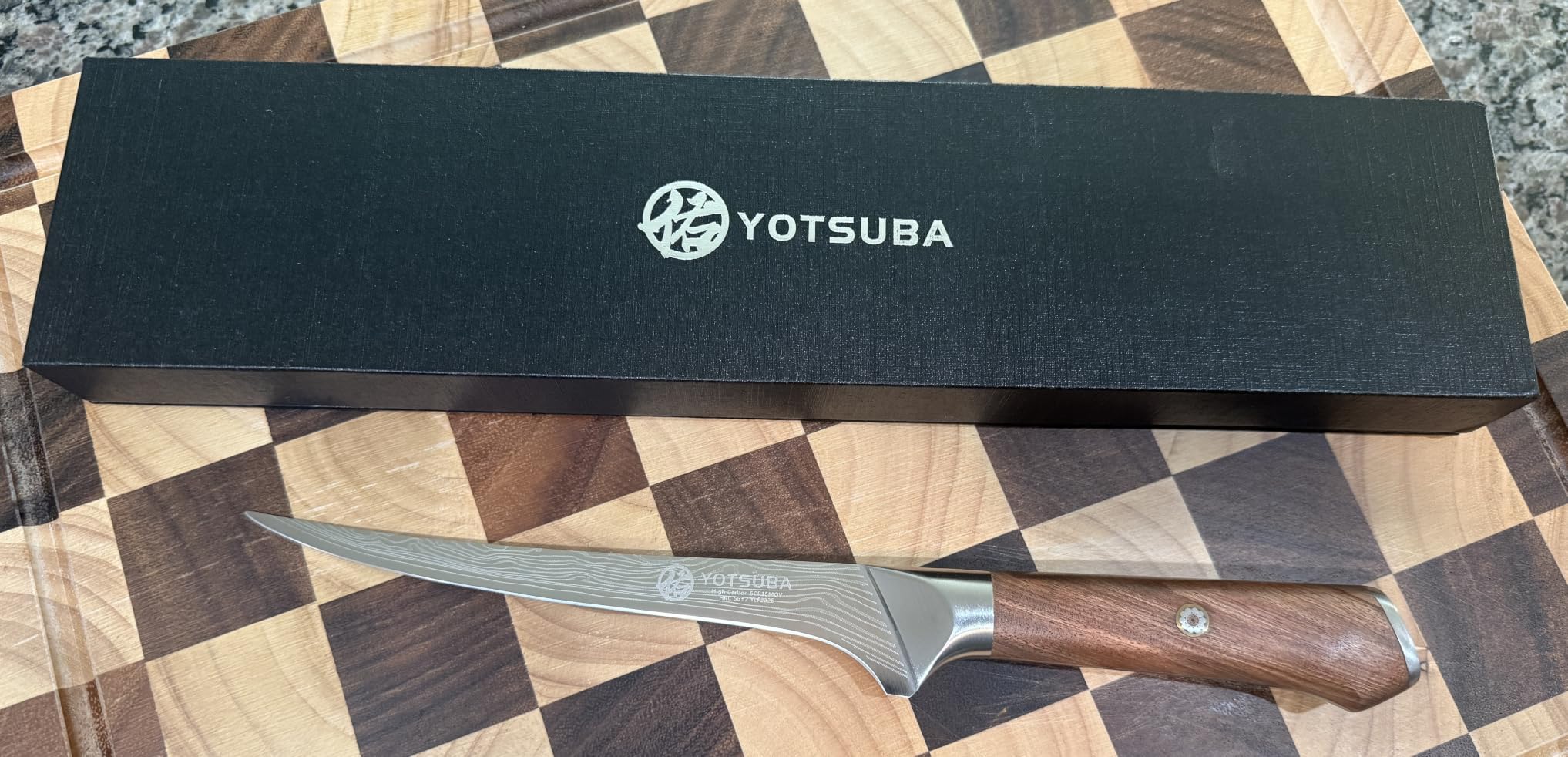 YOTSUBA Japanese Carving Knife and Fork Set with Ergonomic Rosewood Handle customer photo 1