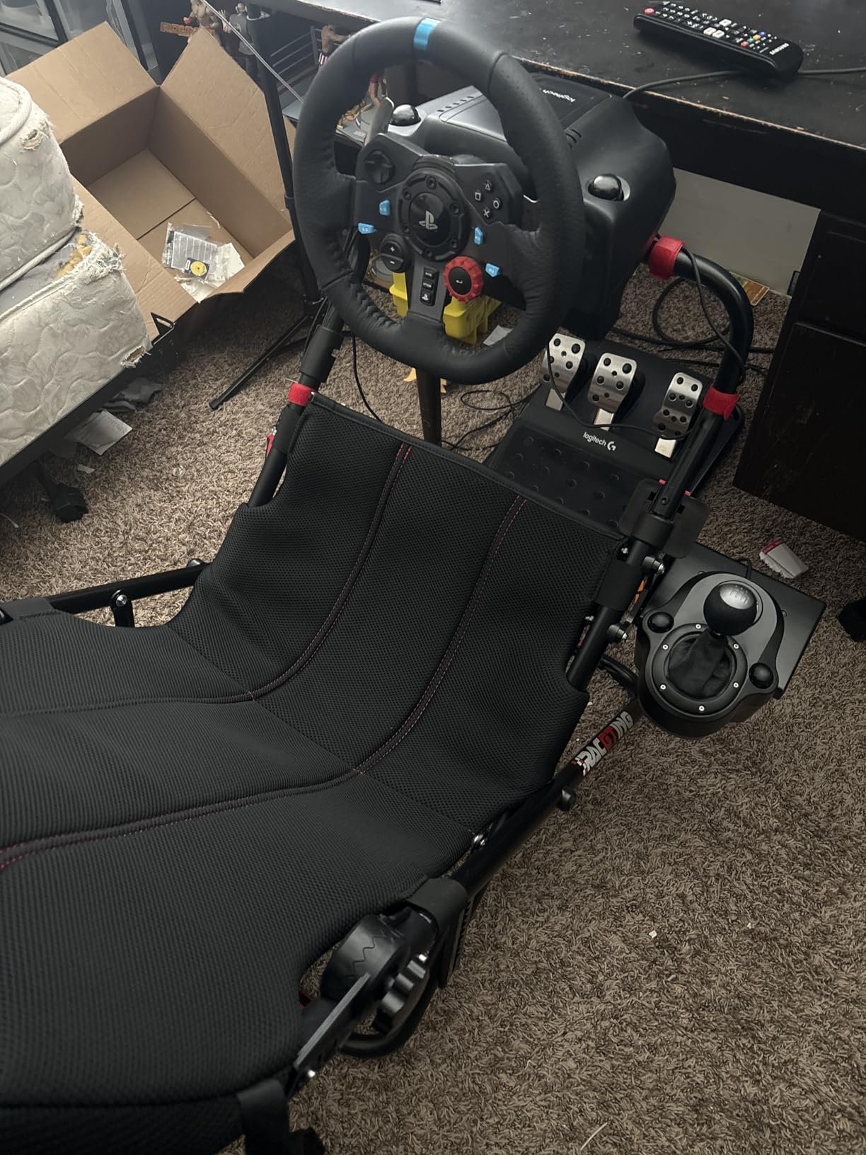 RACGTING Foldable & Adjustable Racing Simulator Cockpit with Racing Seat customer photo 1