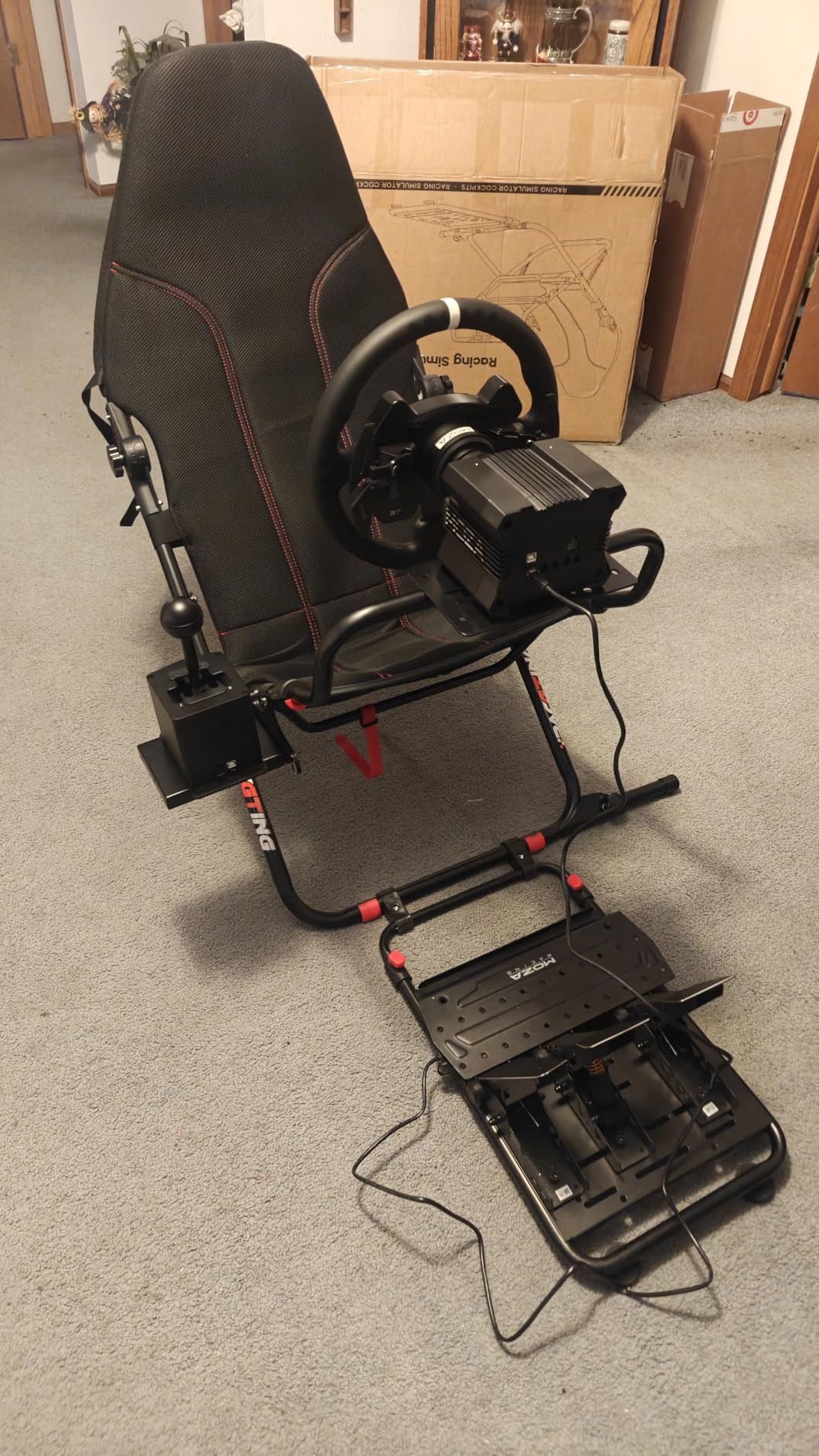 RACGTING Foldable & Adjustable Racing Simulator Cockpit with Racing Seat customer photo 2