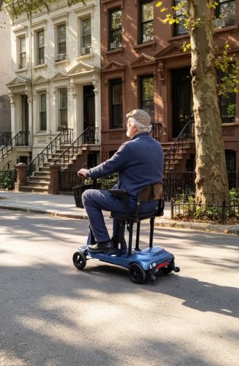 Mobility Scooters for Adults & Seniors - Ultra Lightweight 27.5 lbs Carbon Fiber Folding Electric Scooter - Airlines Approved All-Terrain Portable Scooter with Basket and Charger Included-Purple customer photo 1