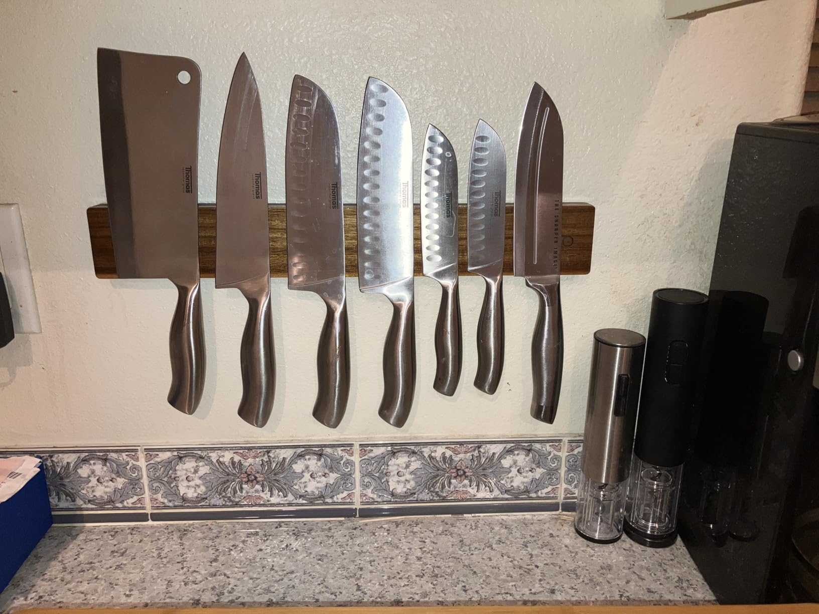 Gourmetop Magnetic Knife Strip 12”, Acacia Wood Knife Holder for Wall Mount customer photo 1