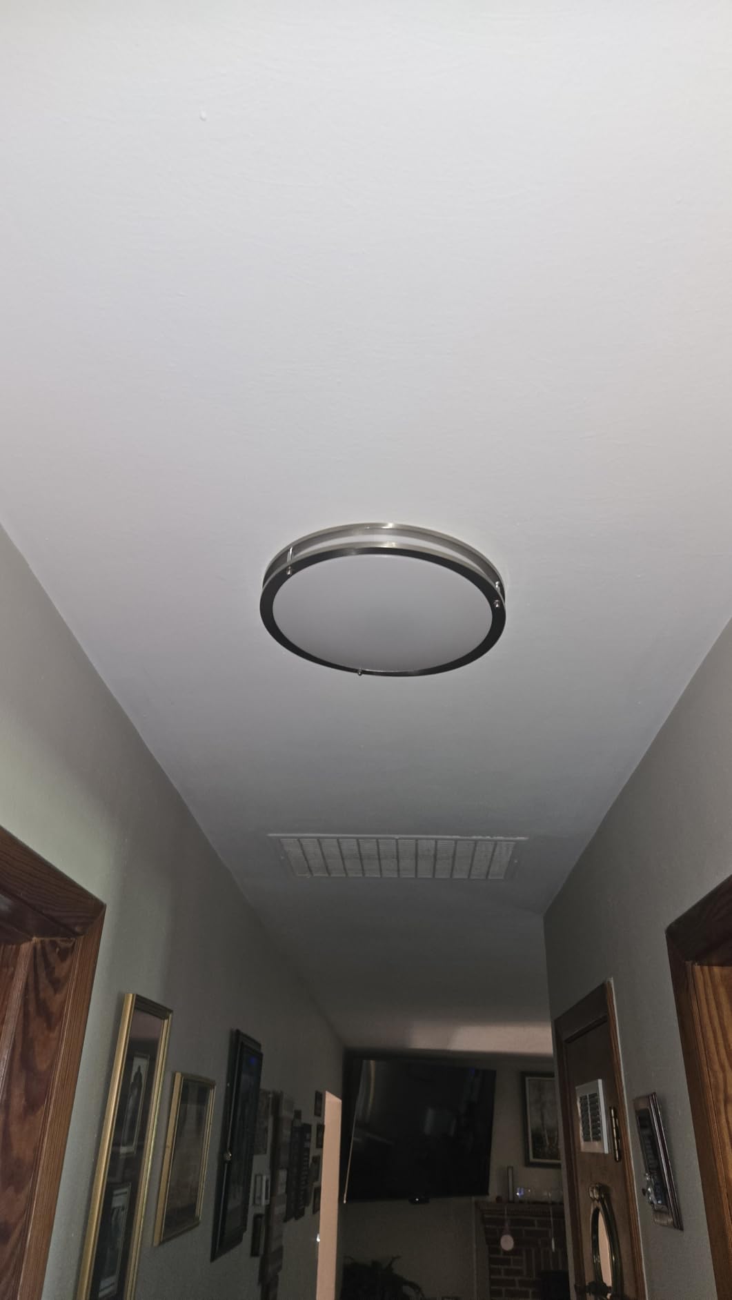 libtit 13-Inch Flush Mount Ceiling Lights, Dimmable 3000K-6500K Adjustable LED Ceiling Light, 24W Round Slim Light Fixture, Brushed Nickel for Kitchen, Bedroom, Bathroom, Hallway-ETL Listed customer photo 2