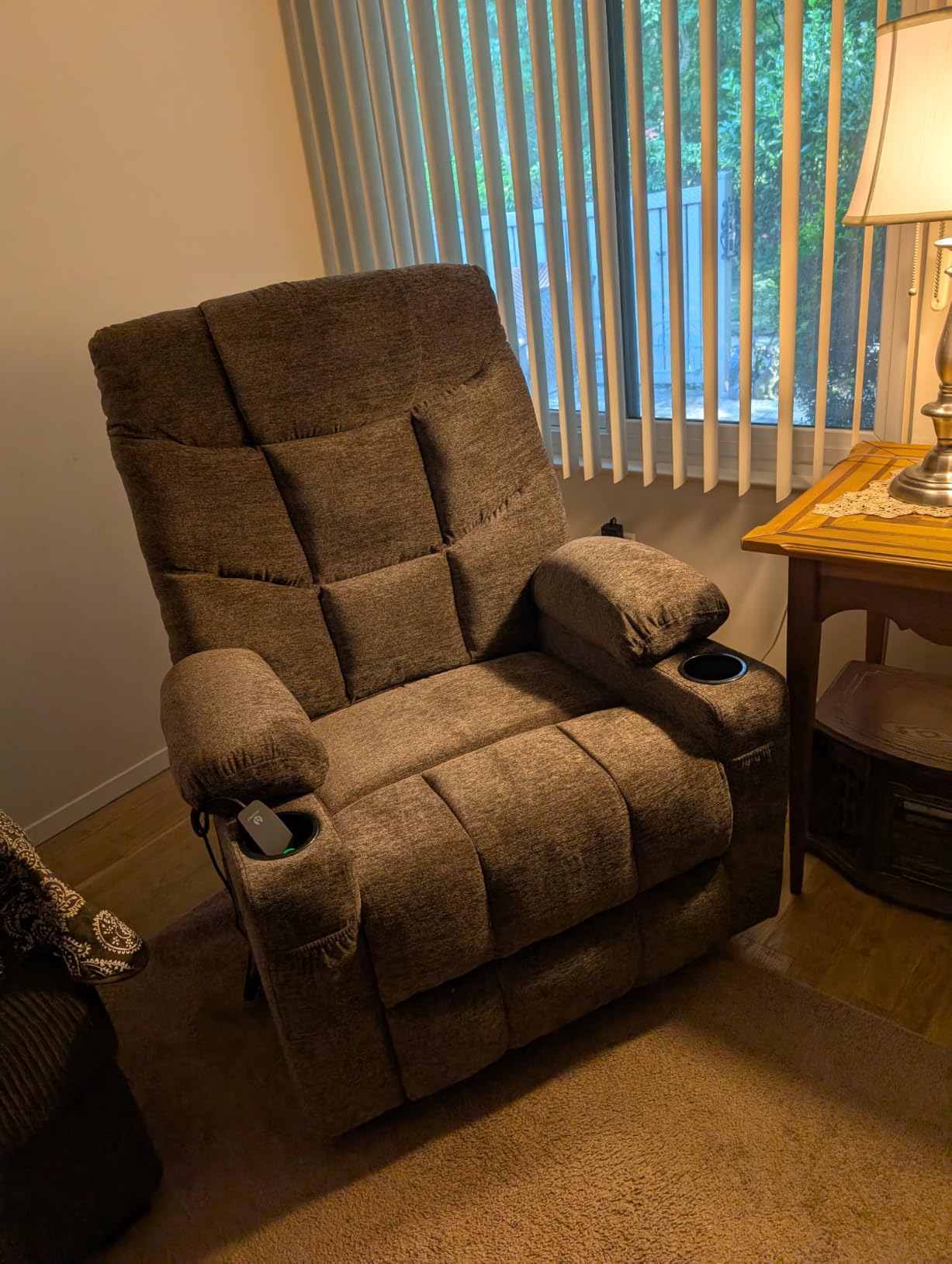 MCombo Power Lift Recliner Chair for Elderly, Fabric 7281(Dark Gray, Small) customer photo 2