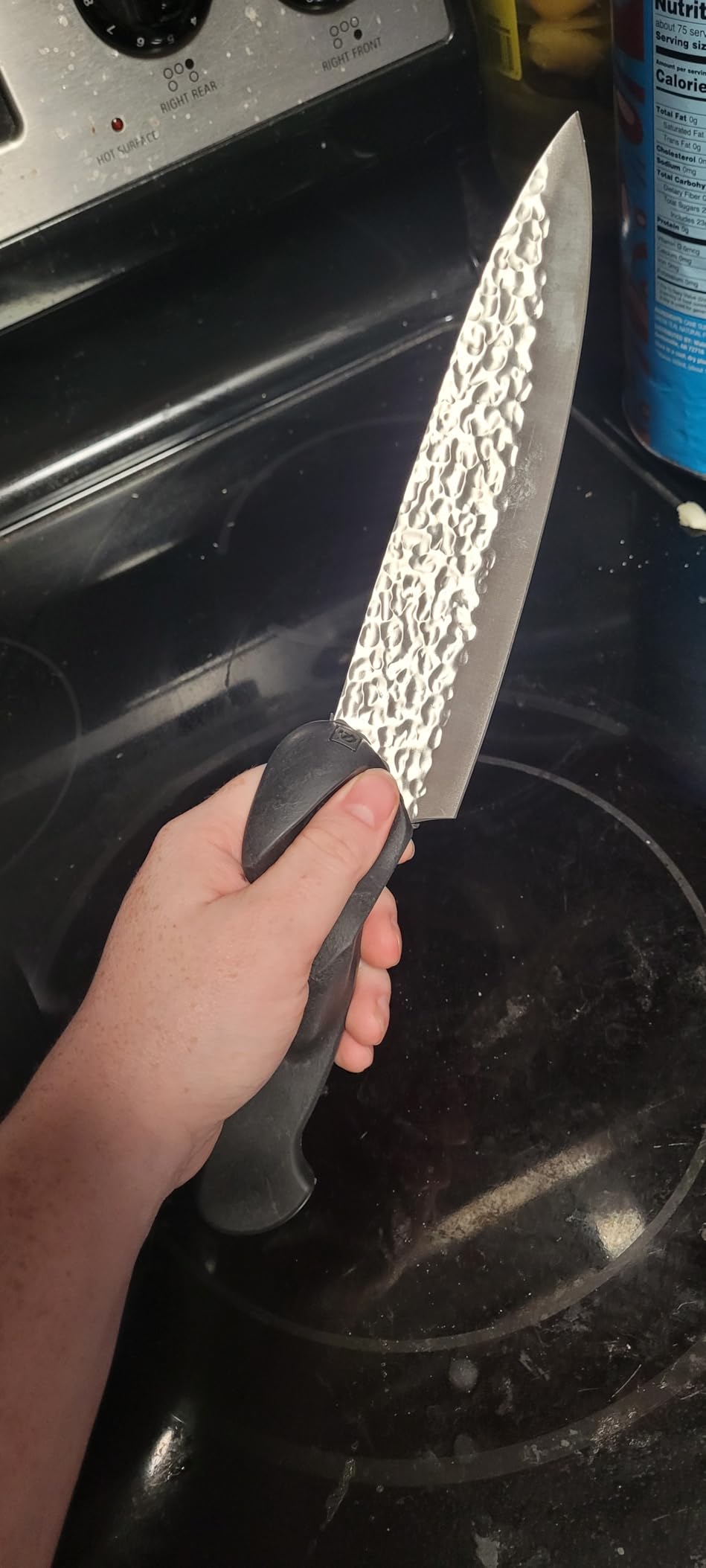 EverGrip Pro Chef Knife 8 Inch, High Carbon Stainless Steel Full Tang Kitchen Knife, Ergonomic Handle for Chopping, Slicing & Dicing, Left Handed customer photo 2