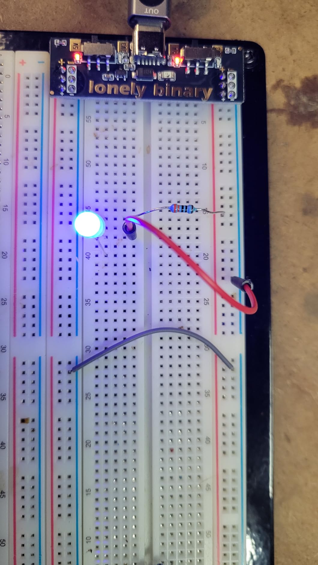 Lonely Binary 3-Pack Breadboard Power Supply 3.3V 5V USB-C Switchable customer photo 1