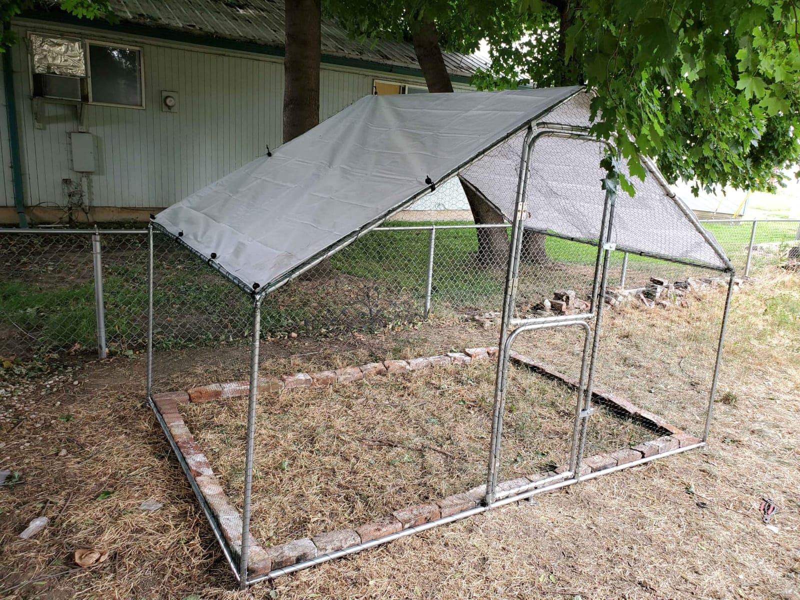 UDPATIO Large Metal Chicken Coop Walk in Run House Pen Galvanized Frame customer photo 1
