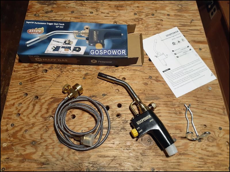 High Intensity Propane Torch Head Fuel by Propane, MAPP, Turbo Gas Torch Kit, Welding Torch, Trigger Start Mapp Gas Torch Kit with Igniter,Propane Torch,Blow Torch(Fuel Not Included) customer photo 1