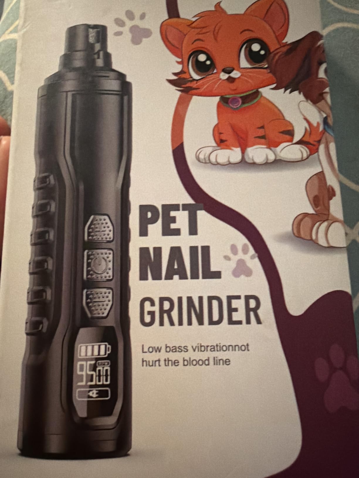 Electric Dog Nail Grinder: Upgraded 5-Speed Quiet Dog Nail Trimmer-Safe Painless Nail File for Claw Trimming & Grooming Care at Home for Dogs & Cats customer photo 1