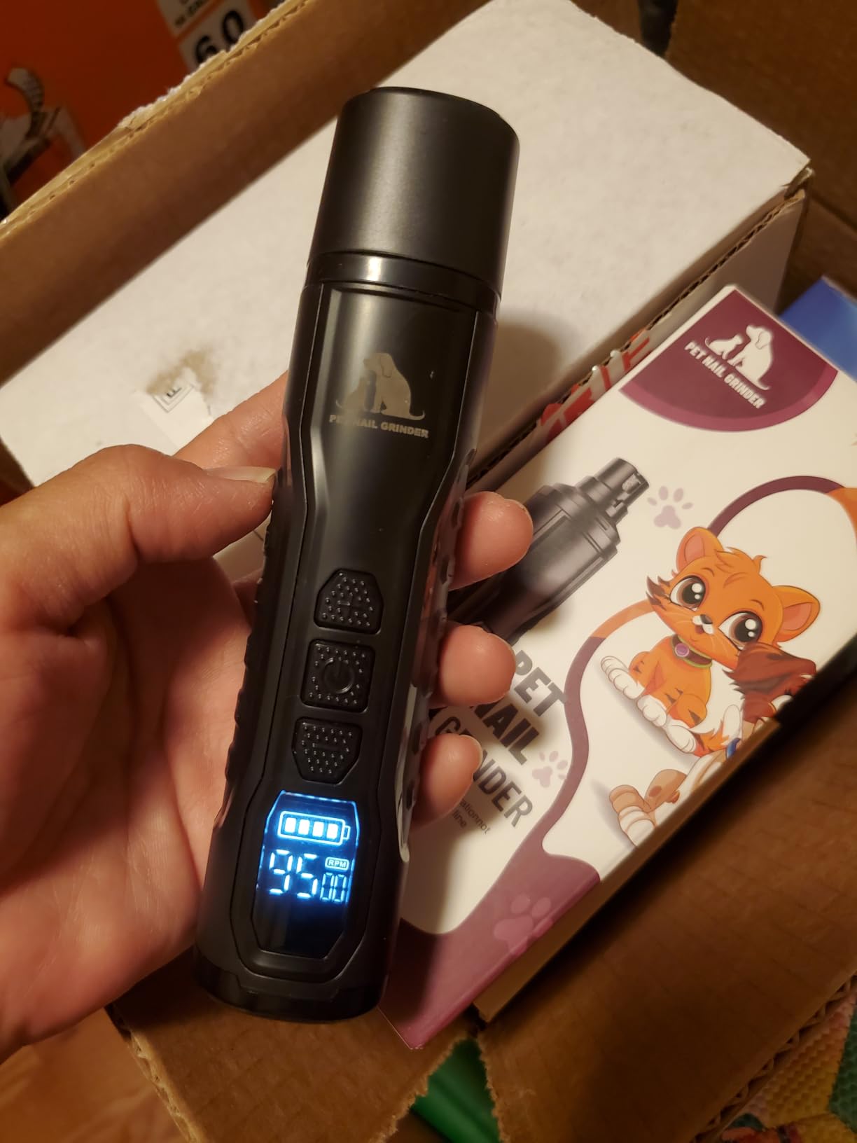 Electric Dog Nail Grinder: Upgraded 5-Speed Quiet Dog Nail Trimmer-Safe Painless Nail File for Claw Trimming & Grooming Care at Home for Dogs & Cats customer photo 2