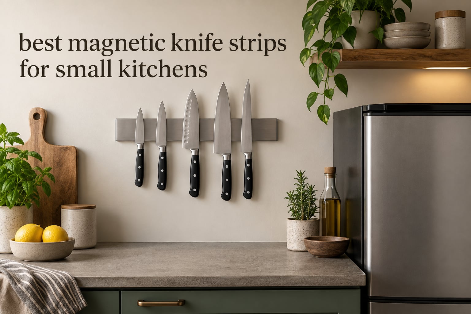 best magnetic knife strips for small kitchens