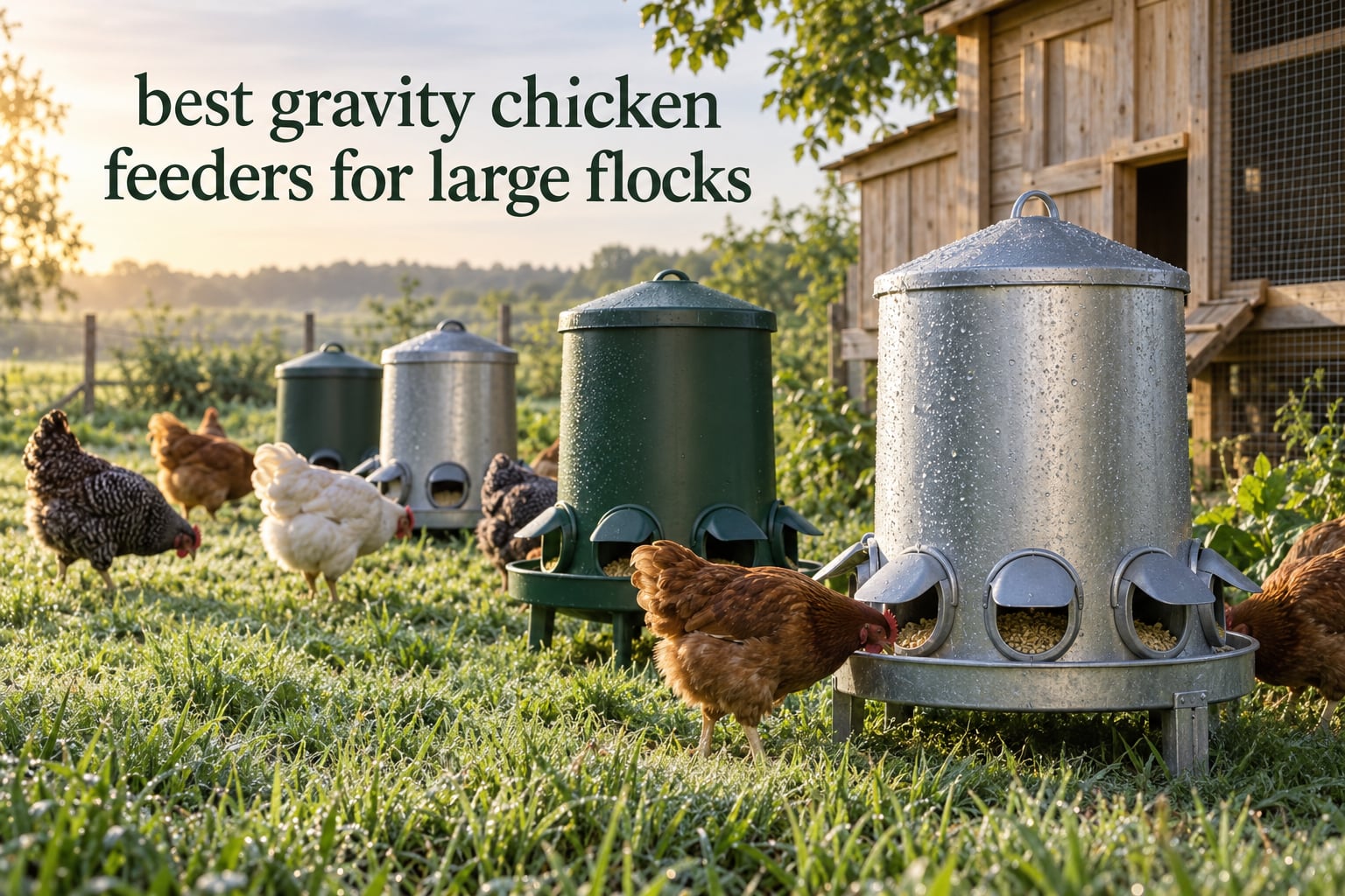 best gravity chicken feeders for large flocks