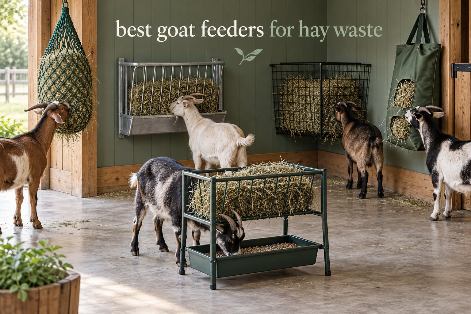 best goat feeders for hay waste